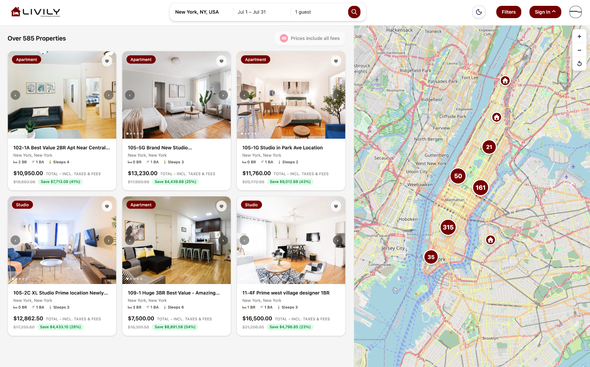 Livily.com home page